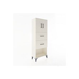 Arges Dolap 2 Raflı 2 Çekmeceli 2 Kapaklı 60x30x163 Aytaşı-aytaşı