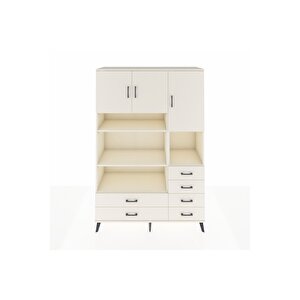 Hyperion Gardrop 9 Raflı 6 Çekmeceli 3 Kapaklı 132x44x195 Aytaşı-aytaşı