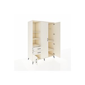 Kronos Dolap 5 Raflı 2 Çekmeceli Tek Askılı 132x59x195 Aytaşı-aytaşı/aytaşı