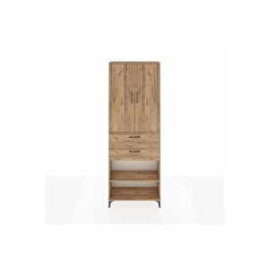 Arges Dolap 4 Raflı 2 Çekmeceli 2 Kapaklı 88x30x243 Çam-çam