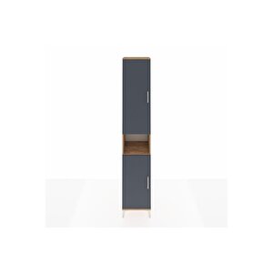 Hyperion Dolap 5 Raflı 2 Kapaklı Tek Askılı 44x44x243 Çam-antrasit