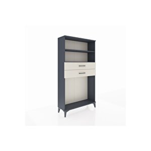 Arges Dolap 2 Raflı 2 Çekmeceli 88x30x163 Antrasit-aytaşı