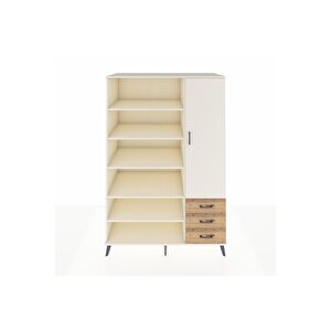 Kronos Dolap 9 Raflı 3 Çekmeceli Tek Kapaklı  132x59x195 Aytaşı-aytaşı/çam