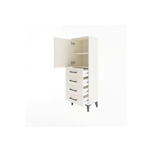 Arges Dolap 2 Raflı 4 Çekmeceli Tek Kapaklı 44x30x134 Aytaşı-aytaşı