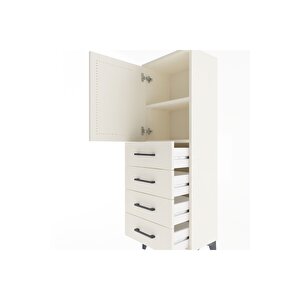 Arges Dolap 2 Raflı 4 Çekmeceli Tek Kapaklı 44x30x134 Aytaşı-aytaşı