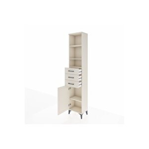 Arges Dolap 4 Raflı 3 Çekmeceli Tek Kapaklı 44x30x221 Aytaşı-aytaşı