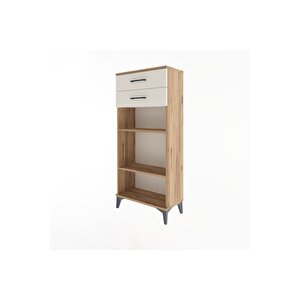 Arges Dolap 2 Raflı 2 Çekmeceli 60x30x134 Çam-aytaşı