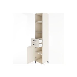 Hyperion Dolap 4 Raflı 2 Çekmeceli Tek Kapaklı 44x44x221 Aytaşı-aytaşı