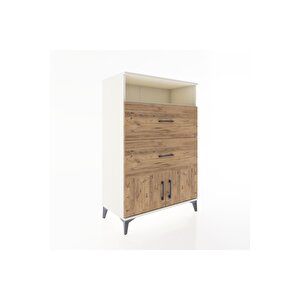 Hyperion Dolap Tek Raflı 2 Çekmeceli 2 Kapaklı 88x44x134 Aytaşı-çam