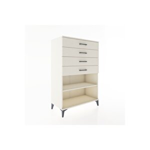 Hyperion Dolap Tek Raflı 4 Çekmeceli 88x44x134 Aytaşı-aytaşı