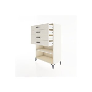 Hyperion Dolap Tek Raflı 4 Çekmeceli 88x44x134 Aytaşı-aytaşı