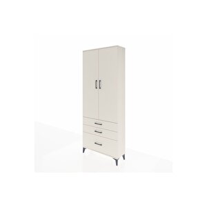 Arges Dolap 2 Raflı 3 Çekmeceli Tek Askılı 88x30x221 Aytaşı-aytaşı