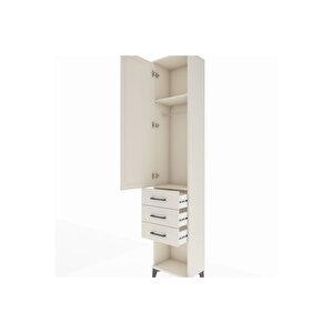 Arges Dolap 2 Raflı 3 Çekmeceli Tek Askılı 44x30x221 Aytaşı-aytaşı