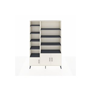 Arges Dolap 10 Raflı 3 Kapaklı 132x30x195 Aytaşı-aytaşı/antrasit