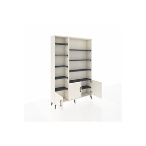 Arges Dolap 10 Raflı 3 Kapaklı 132x30x195 Aytaşı-aytaşı/antrasit