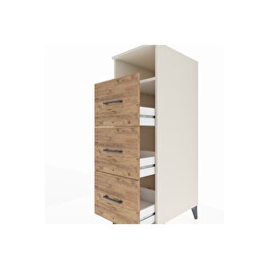 Kronos Dolap Tek Raflı 3 Çekmeceli 44x59x134 Aytaşı-çam
