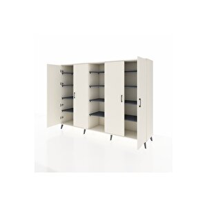 Hyperion Dolap 12 Raflı 4 Kapaklı 220x44x163 Aytaşı-aytaşı/antrasit