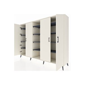 Hyperion Dolap 12 Raflı 4 Kapaklı 220x44x163 Aytaşı-aytaşı/antrasit