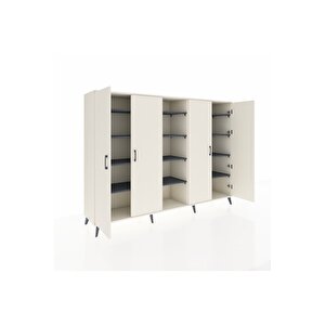 Hyperion Dolap 12 Raflı 4 Kapaklı 220x44x163 Aytaşı-aytaşı/antrasit