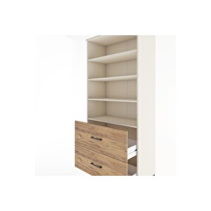 Hyperion Dolap 4 Raflı 2 Çekmeceli 88x44x195 Aytaşı-çam