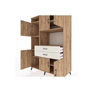 Kronos Dolap 8 Raflı 2 Çekmeceli 6 Kapaklı 132x59x195 Çam-çam/aytaşı