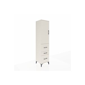 Hyperion Dolap 3 Raflı 3 Çekmeceli Tek Kapaklı 44x44x195 Aytaşı-aytaşı
