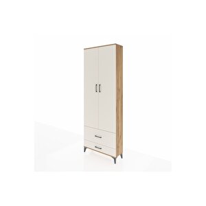 Arges Dolap 4 Raflı 2 Çekmeceli 2 Kapaklı 88x30x243 Çam-aytaşı