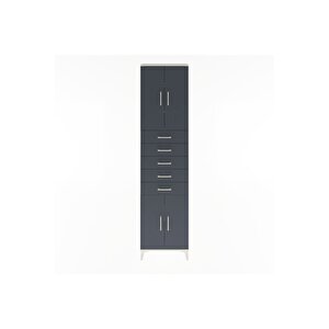 Arges Dolap 4 Raflı 5 Çekmeceli 4 Kapaklı 60x30x243 Aytaşı-antrasit