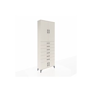 Arges Dolap 3 Raflı 6 Çekmeceli 4 Kapaklı 88x30x243 Aytaşı-aytaşı