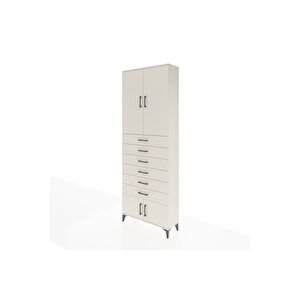 Arges Dolap 3 Raflı 6 Çekmeceli 4 Kapaklı 88x30x243 Aytaşı-aytaşı