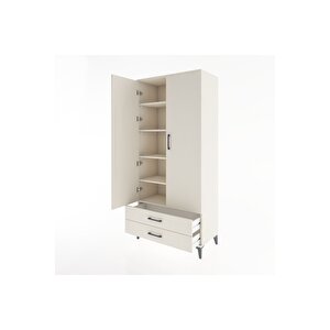 Hyperion Dolap 5 Raflı 2 Çekmeceli 2 Kapaklı 88x44x195 Aytaşı-aytaşı