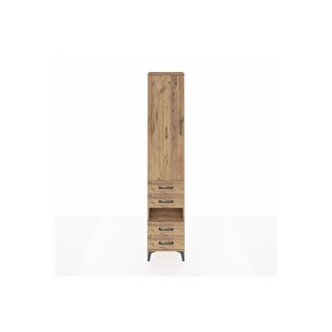 Arges Dolap 3 Raflı 4 Çekmeceli Tek Askılı 44x30x221 Çam-çam