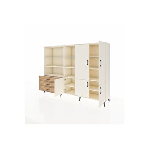 Hyperion Dolap 11 Raflı 3 Çekmeceli 5 Kapaklı 220x44x163 Aytaşı-aytaşı/çam