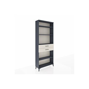 Arges Dolap 4 Raflı 2 Çekmeceli 88x30x221 Antrasit-aytaşı