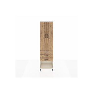 Arges Dolap 2 Raflı 3 Çekmeceli Tek Askılı 60x30x221 Aytaşı-çam