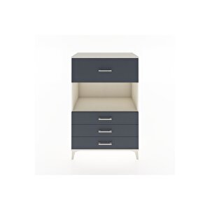 Hyperion Dolap Tek Raflı 4 Çekmeceli 88x44x134 Aytaşı-antrasit