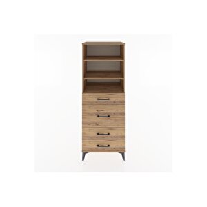 Hyperion Dolap 3 Raflı 4 Çekmeceli 60x44x163 Çam-çam