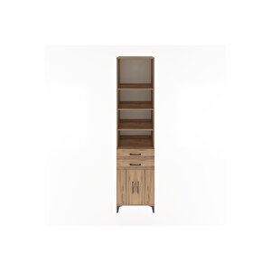 Hyperion Dolap 5 Raflı 2 Çekmeceli 2 Kapaklı 60x44x243 Çam-çam