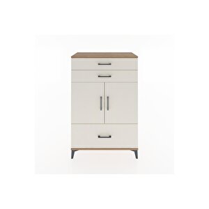Hyperion Dolap 2 Raflı 3 Çekmeceli 2 Kapaklı 88x44x134 Çam-aytaşı