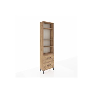 Arges Dolap 4 Raflı 2 Çekmeceli 60x30x221 Çam-çam