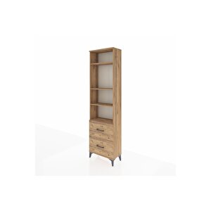 Arges Dolap 4 Raflı 2 Çekmeceli 60x30x221 Çam-çam