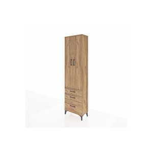Arges Dolap 2 Raflı 3 Çekmeceli Tek Askılı 60x30x221 Çam-çam