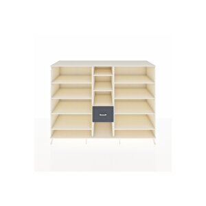 Kronos Dolap 11 Raflı 3 Çekmeceli  220x59x163 Aytaşı-aytaşı/antrasit