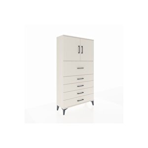 Arges Dolap 2 Raflı 5 Çekmeceli 2 Kapaklı 88x30x163 Aytaşı-aytaşı
