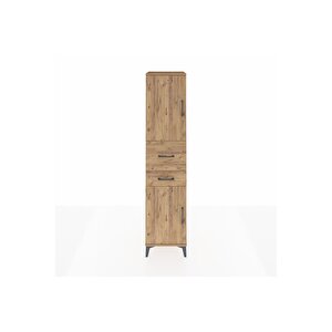 Hyperion Dolap 4 Raflı 2 Çekmeceli 2 Kapaklı 44x44x195 Çam-çam