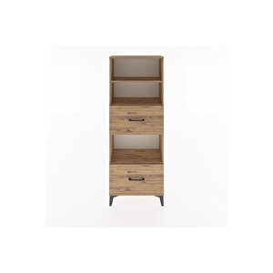 Arges Dolap 3 Raflı 2 Çekmeceli 60x30x163 Çam-çam