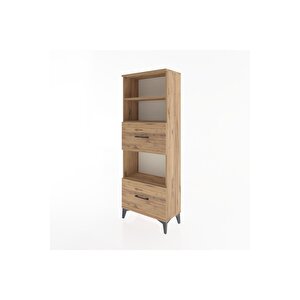 Arges Dolap 3 Raflı 2 Çekmeceli 60x30x163 Çam-çam