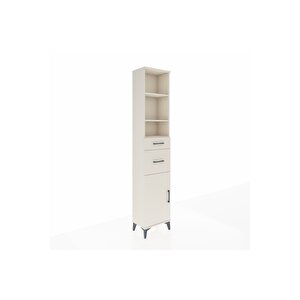 Arges Dolap 4 Raflı 2 Çekmeceli Tek Kapaklı 44x30x221 Aytaşı-aytaşı