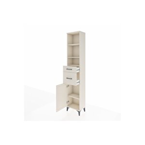 Arges Dolap 4 Raflı 2 Çekmeceli Tek Kapaklı 44x30x221 Aytaşı-aytaşı