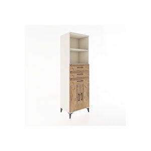 Hyperion Dolap 3 Raflı 3 Çekmeceli 2 Kapaklı 60x44x195 Aytaşı-çam